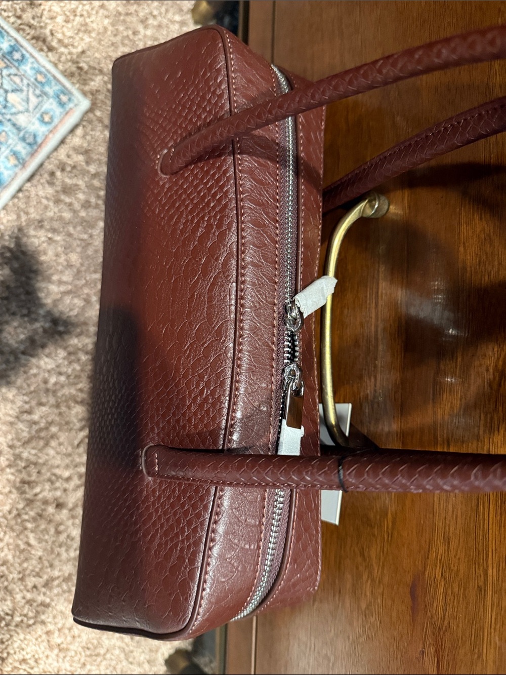 Freja New York Mercer Berry Croc Bag - Picture 7 of 7